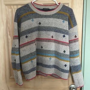 Pendleton Bridger Stripe Lambswool Sweater Medium Petite
